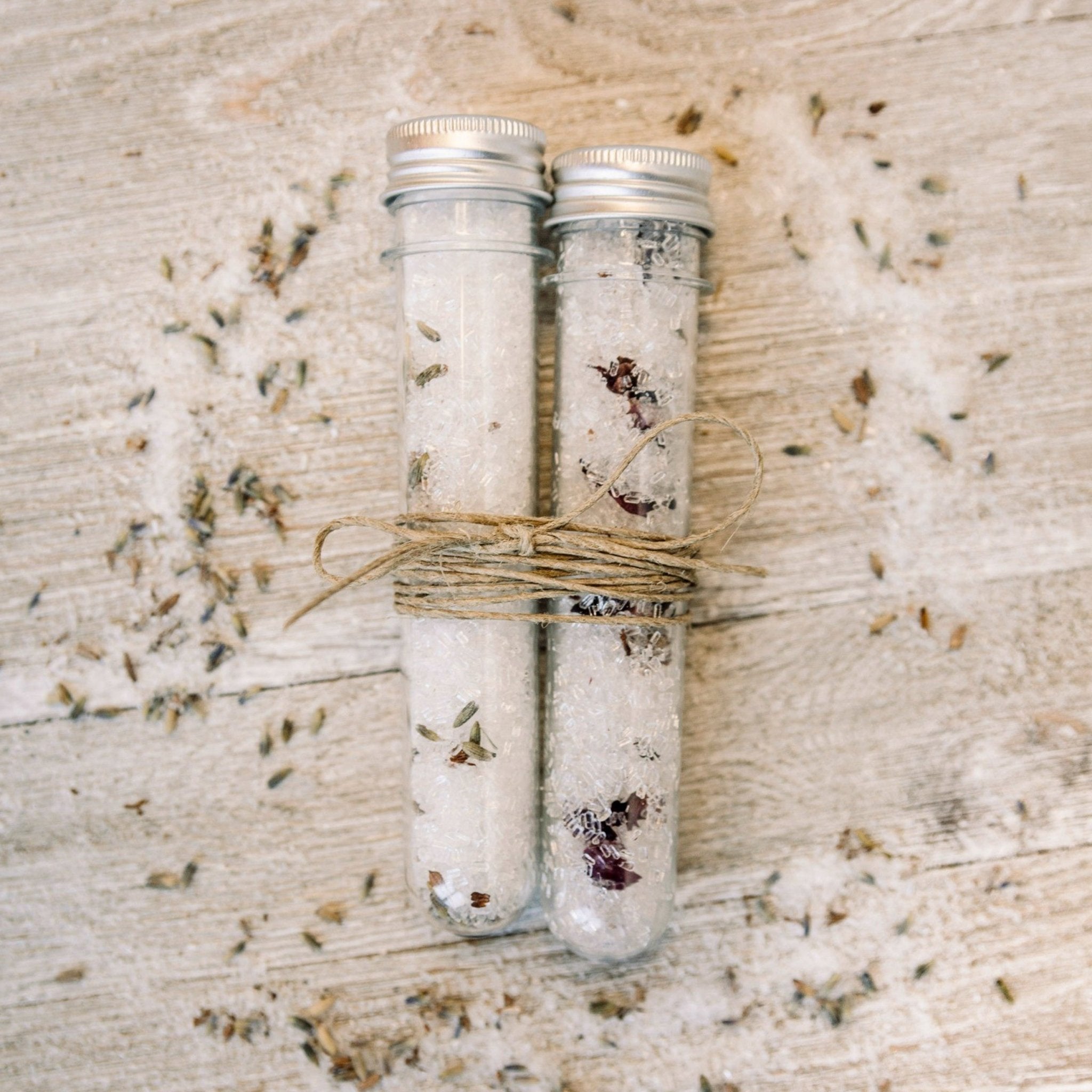 Twin Pack of Essential Oil Bath Salt Vials - Oily Blends