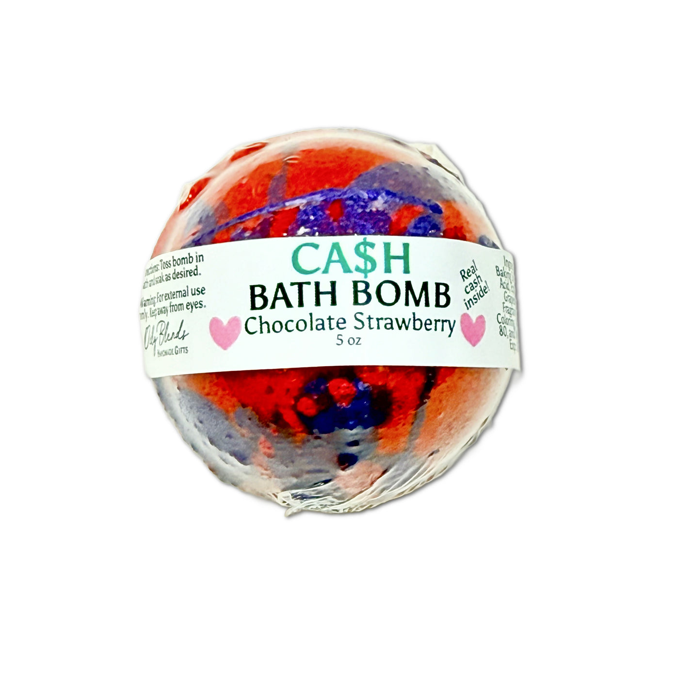 Valentines Day Cash Bath Bombs - Oily BlendsValentines Day Cash Bath Bombs