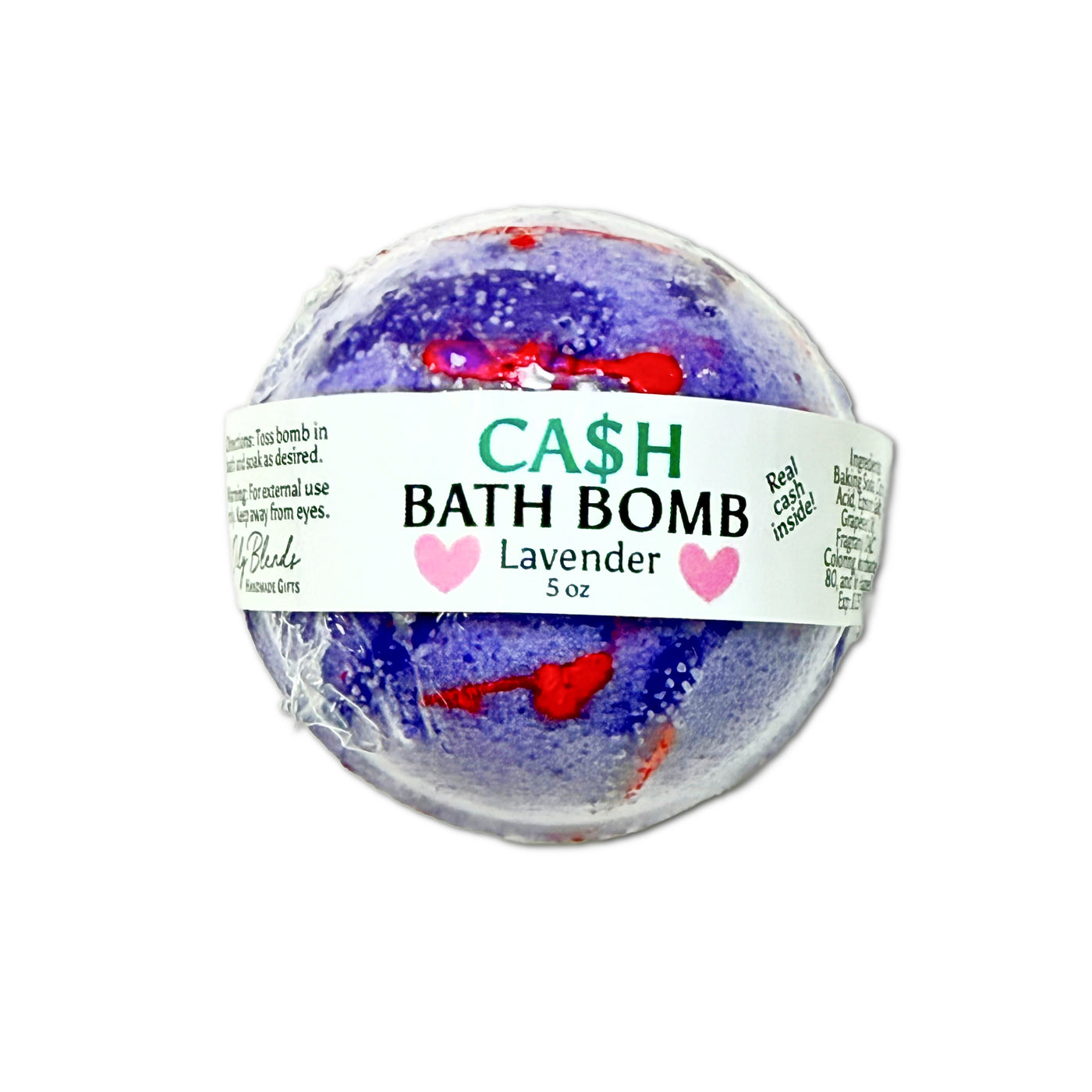 Valentines Day Cash Bath Bombs - Oily BlendsValentines Day Cash Bath Bombs