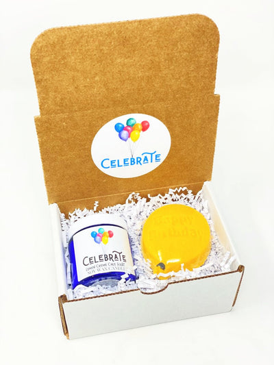 Celebrate Gift Box With Candle and Bath Bomb - Oily BlendsCelebrate Gift Box With Candle and Bath Bomb