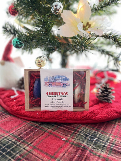 Christmas Shower Steamer Sampler Crate - Oily BlendsChristmas Shower Steamer Sampler Crate