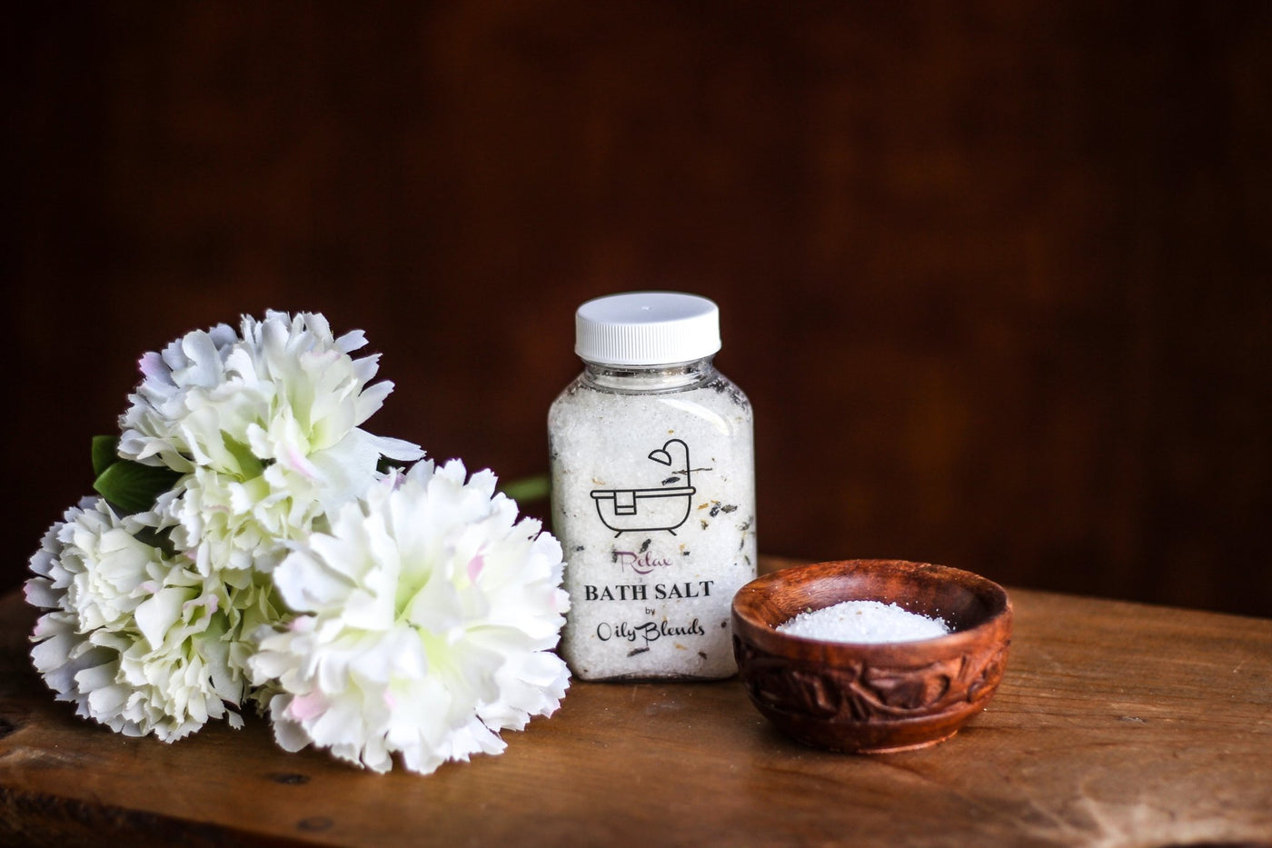 Essential Oil 6 oz Bath Salts - Oily BlendsEssential Oil 6 oz Bath Salts