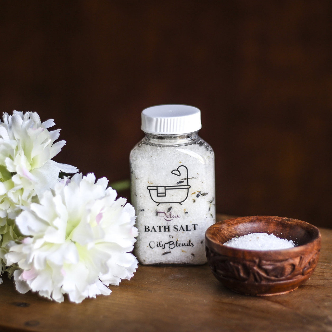 Essential Oil 6 oz Bath Salts - Oily BlendsEssential Oil 6 oz Bath Salts
