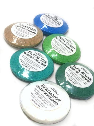 Gift Set with Men's Shower Steamers and Plush Bear - Oily BlendsGift Set with Men's Shower Steamers and Plush Bear