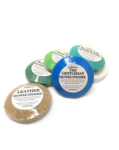 Gift Set with Men's Shower Steamers and Plush Bear - Oily BlendsGift Set with Men's Shower Steamers and Plush Bear