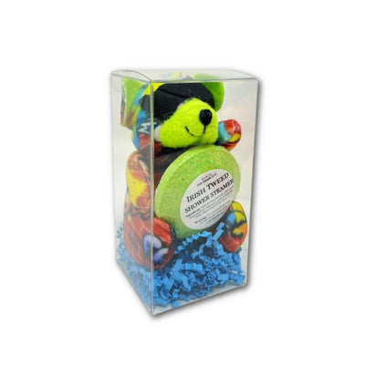 Gift Set with Men's Shower Steamers and Plush Bear - Oily BlendsGift Set with Men's Shower Steamers and Plush Bear