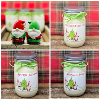 Gnome Christmas Candles - 100 Hour Burn Time Soy Wax Candles - Oily BlendsGnome Christmas Candles - 100 Hour Burn Time Soy Wax Candles