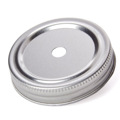 Metal Mason Jar Lid with Straw Hole - Oily BlendsMetal Mason Jar Lid with Straw Hole