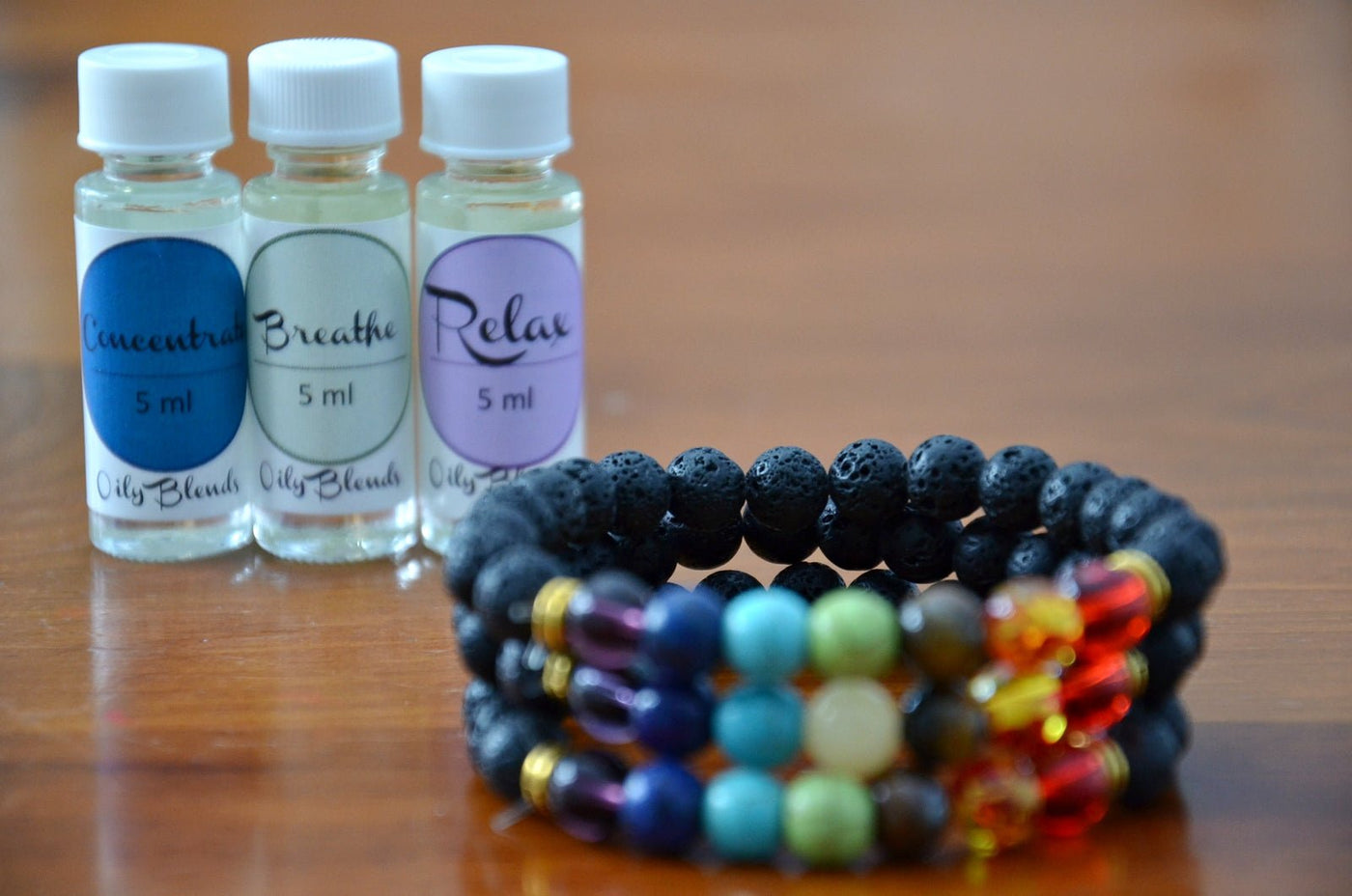 Multi-Colored Lava Stone Diffuser Bracelets - Oily BlendsMulti-Colored Lava Stone Diffuser Bracelets