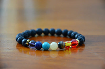 Multi-Colored Lava Stone Diffuser Bracelets - Oily BlendsMulti-Colored Lava Stone Diffuser Bracelets
