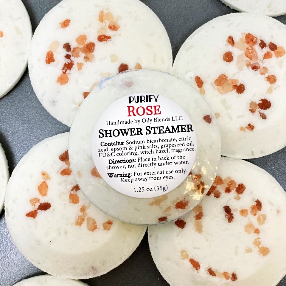 Purify Shower Steamers with Pink Himalayan Salt - Oily BlendsPurify Shower Steamers with Pink Himalayan Salt