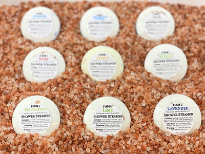 Purify Shower Steamers with Pink Himalayan Salt Black Cedarwood and Juniper - Oily BlendsPurify Shower Steamers with Pink Himalayan Salt Black Cedarwood and Juniper