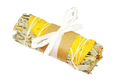 Sage Smudge Bundle Yellow Rose - Oily BlendsSage Smudge Bundle Yellow Rose