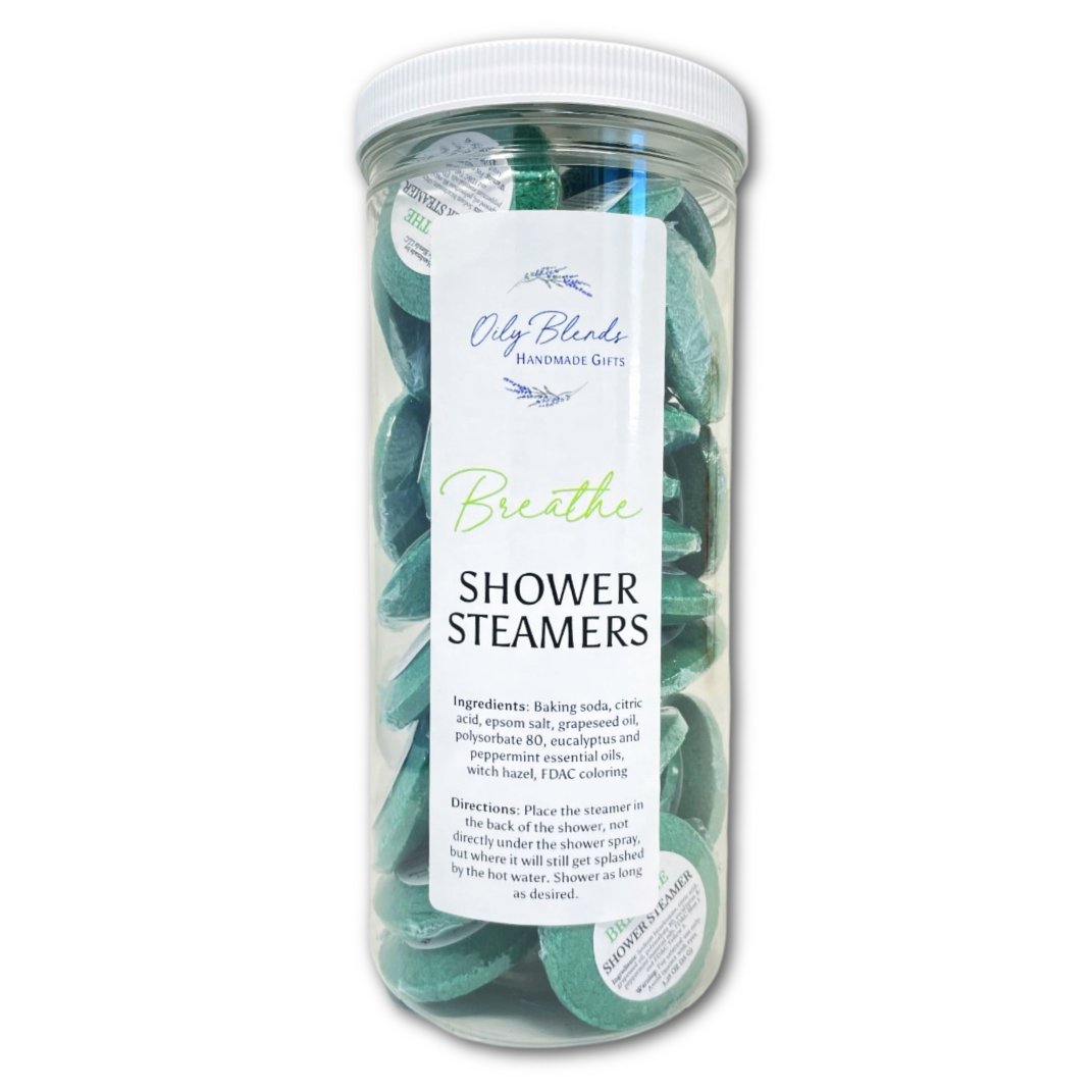 Set of 36 Essential Oil Shower Steamers with Display Jar - Oily BlendsSet of 36 Essential Oil Shower Steamers with Display Jar