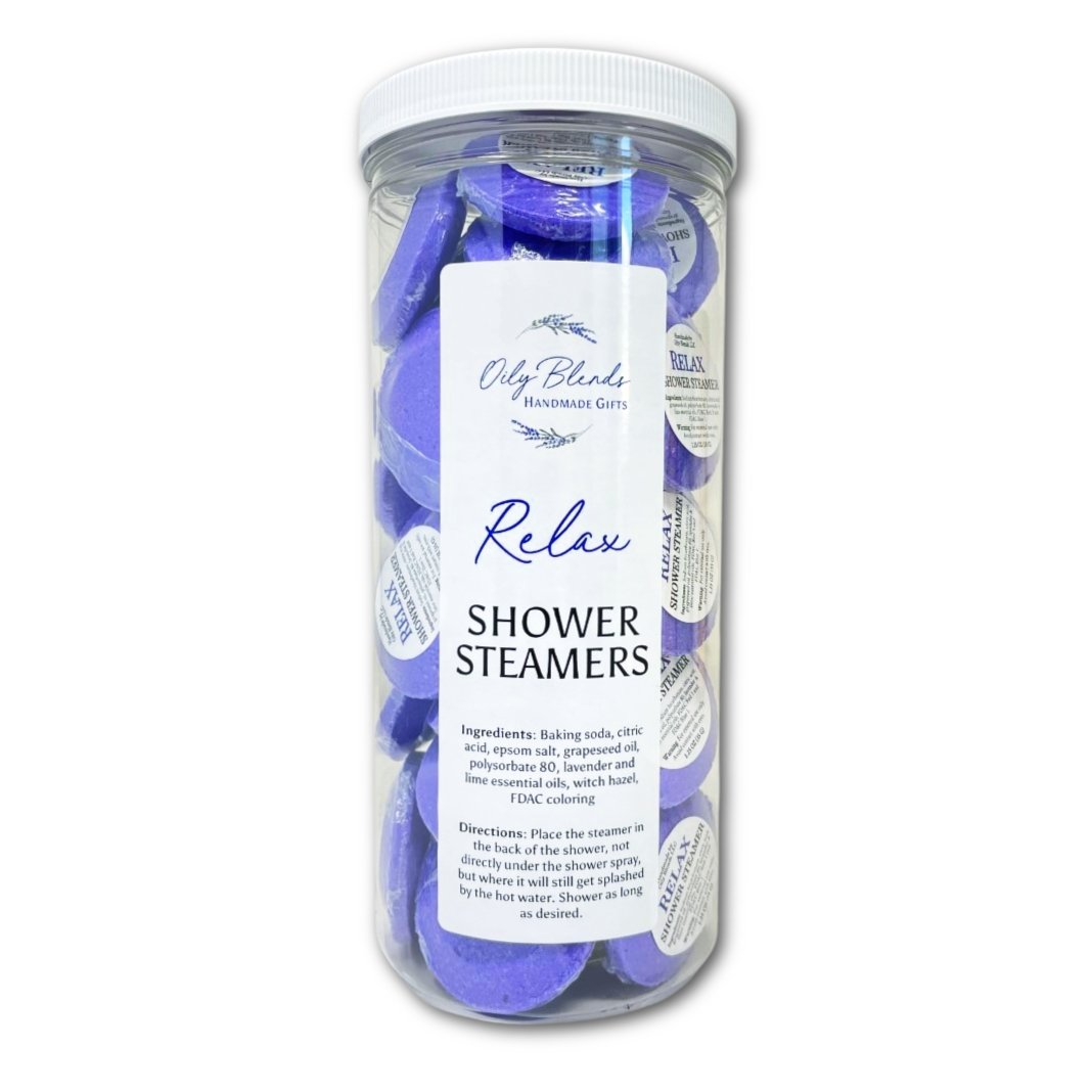 Set of 36 Essential Oil Shower Steamers with Display Jar - Oily BlendsSet of 36 Essential Oil Shower Steamers with Display Jar