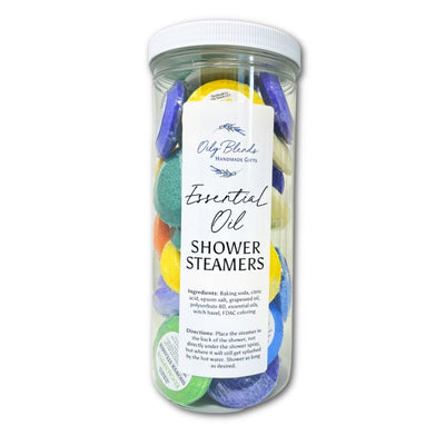 Set of 36 Essential Oil Shower Steamers with Display Jar - Oily BlendsSet of 36 Essential Oil Shower Steamers with Display Jar