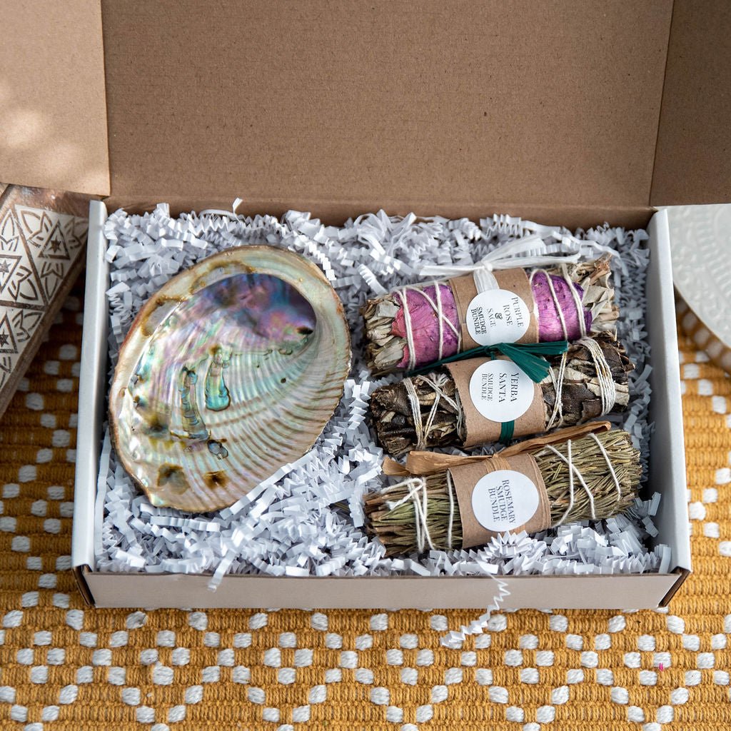 Smudge Bundle Sage Kit - Abalone Shell - Oily Blends