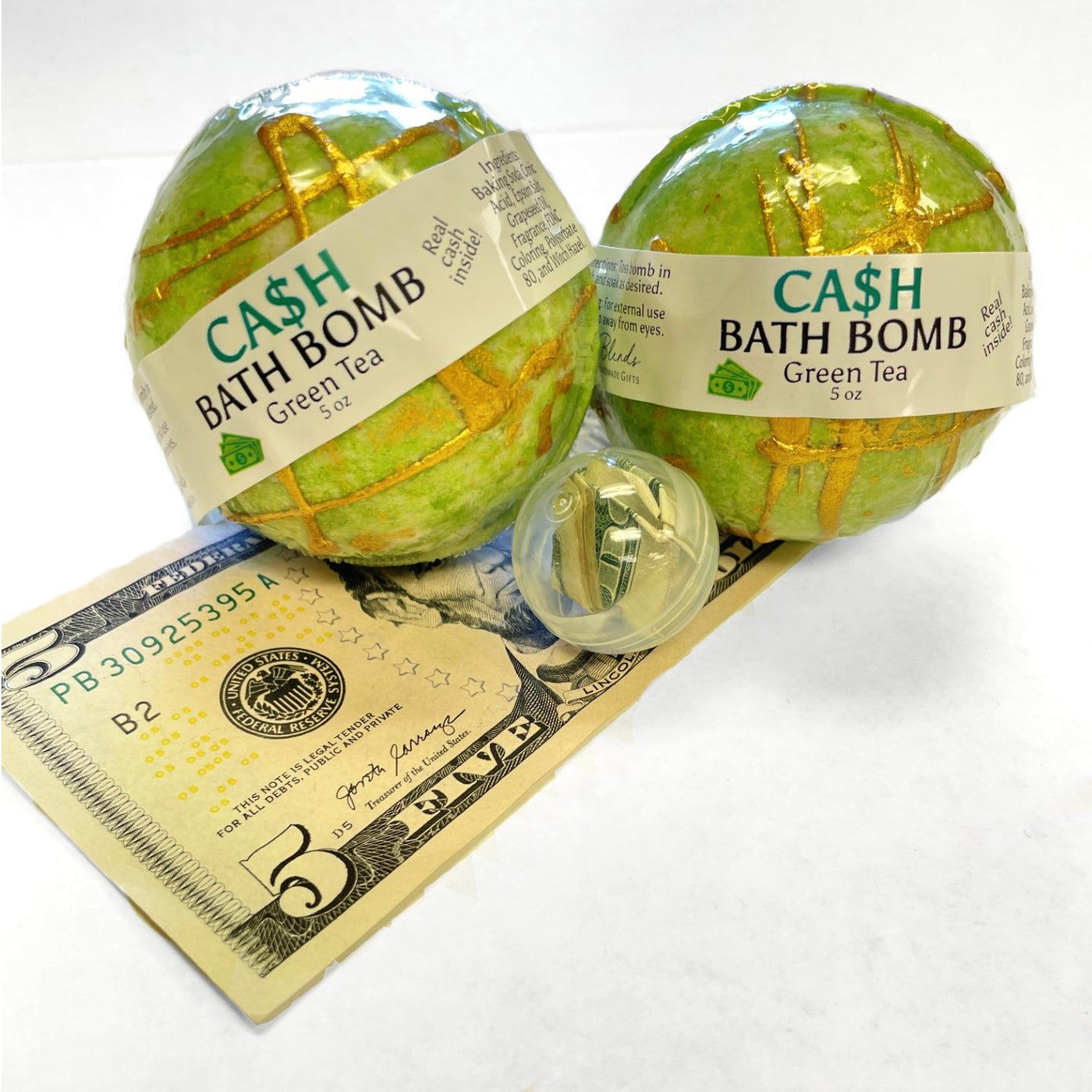 Cash Money Bath Bombs - Oily BlendsCash Money Bath Bombs